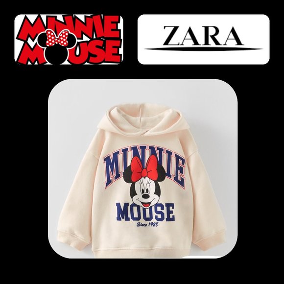 Zara x Disney Other - ZARA x DISNEY Minnie Mouse 9-12 Months HOODIE BABY Girl Disneyland Sweatshirt